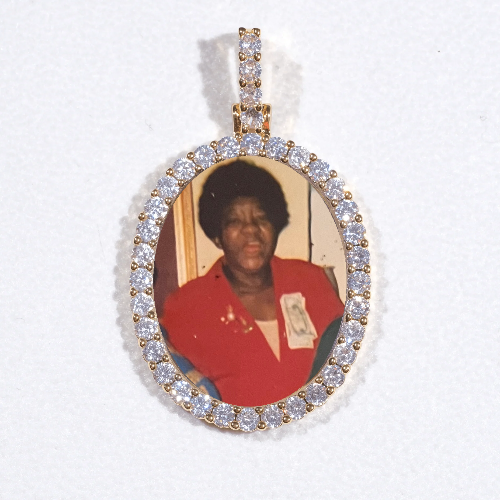 3D Oval Custom Picture Pendant