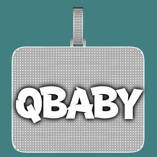 CUSTOM LETTER NECKLACE 3D BIG SQUARE