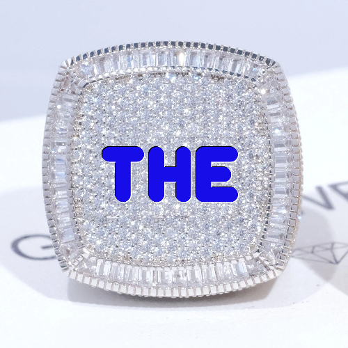 CUSTOM LETTER 3D ICED RING