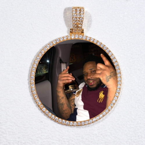 MEDIUM 3D CIRCLE CUSTOM PICTURE PENDANT