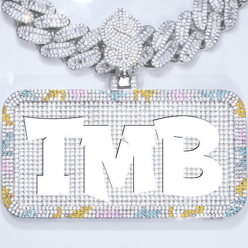 CUSTOM LETTER NECKLACE 3D COLORFUL SQUARE