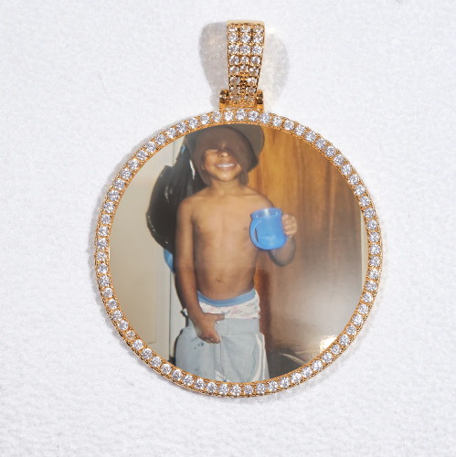 MEDIUM 3D CIRCLE CUSTOM PICTURE PENDANT