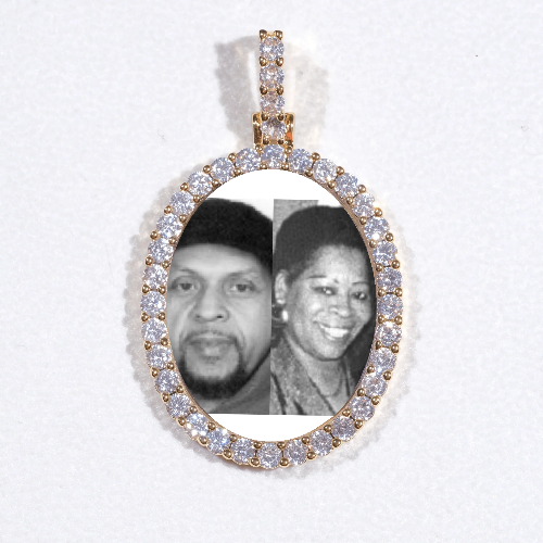 3D Oval Custom Picture Pendant