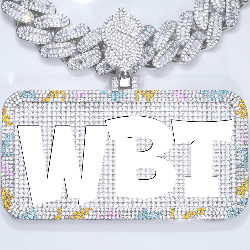 CUSTOM LETTER NECKLACE 3D COLORFUL SQUARE