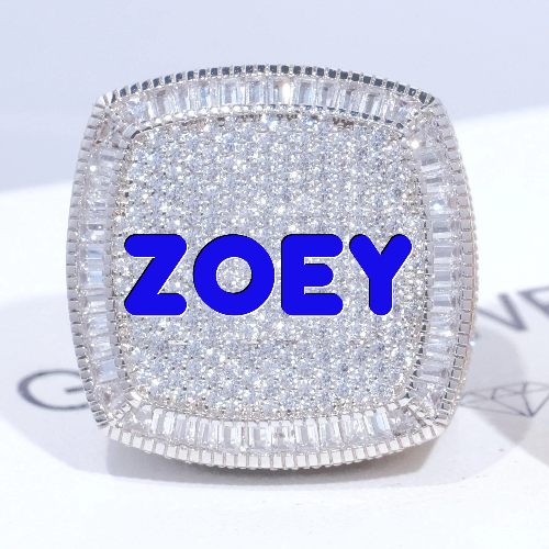CUSTOM LETTER 3D ICED RING