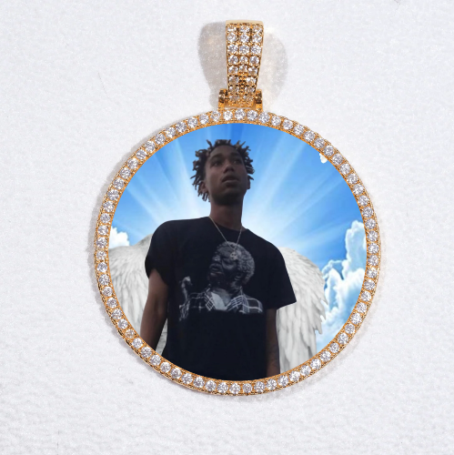 MEDIUM 3D CIRCLE CUSTOM PICTURE PENDANT