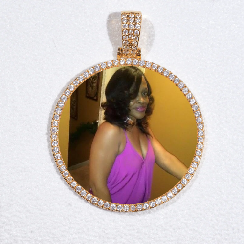 MEDIUM 3D CIRCLE CUSTOM PICTURE PENDANT