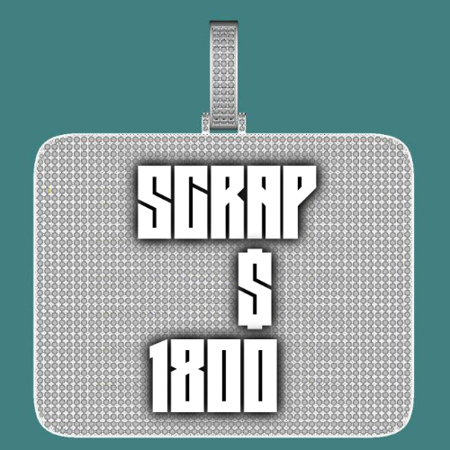 CUSTOM LETTER NECKLACE 3D BIG SQUARE