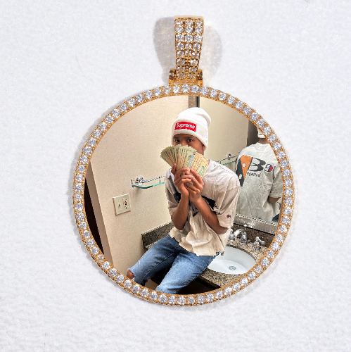 MEDIUM 3D CIRCLE CUSTOM PICTURE PENDANT