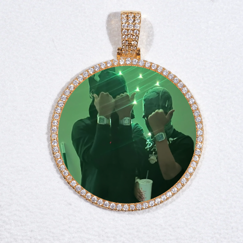 MEDIUM 3D CIRCLE CUSTOM PICTURE PENDANT