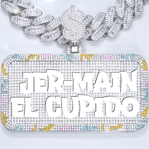 CUSTOM LETTER NECKLACE 3D COLORFUL SQUARE