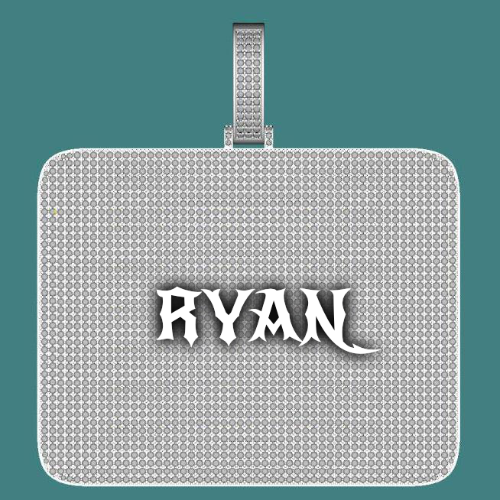 CUSTOM LETTER NECKLACE 3D BIG SQUARE