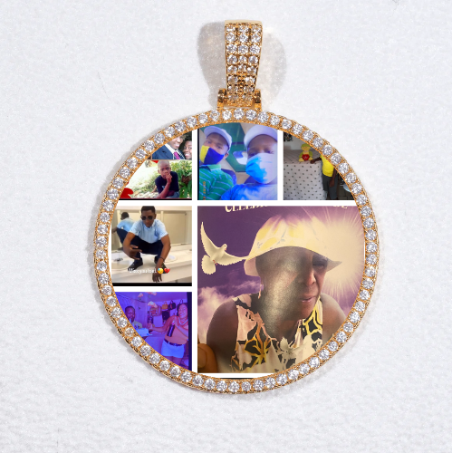 MEDIUM 3D CIRCLE CUSTOM PICTURE PENDANT