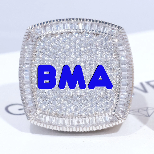 CUSTOM LETTER 3D ICED RING