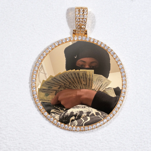 MEDIUM 3D CIRCLE CUSTOM PICTURE PENDANT