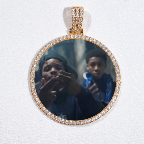 MEDIUM 3D CIRCLE CUSTOM PICTURE PENDANT
