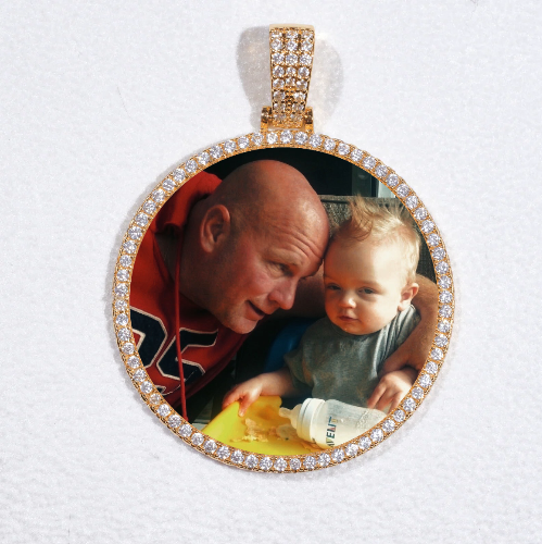 MEDIUM 3D CIRCLE CUSTOM PICTURE PENDANT