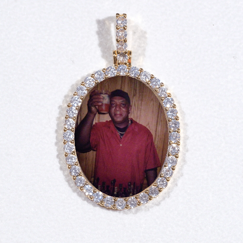 3D Oval Custom Picture Pendant