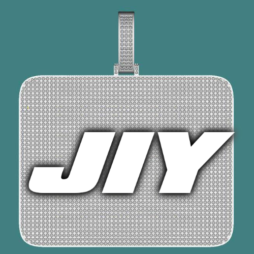 CUSTOM LETTER NECKLACE 3D BIG SQUARE