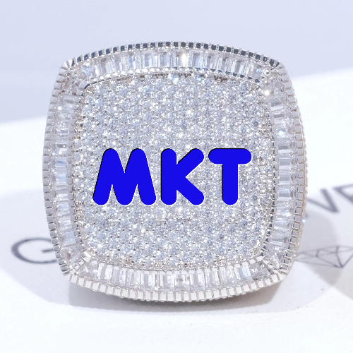 CUSTOM LETTER 3D ICED RING