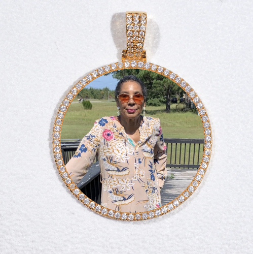 MEDIUM 3D CIRCLE CUSTOM PICTURE PENDANT