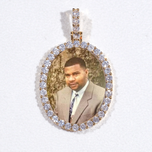 3D Oval Custom Picture Pendant