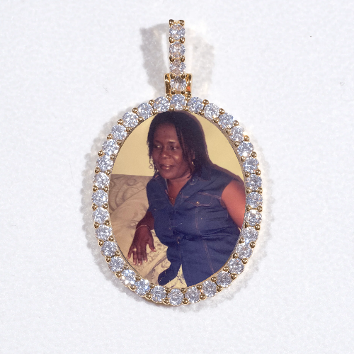 3D Oval Custom Picture Pendant