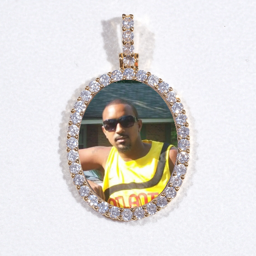 3D Oval Custom Picture Pendant