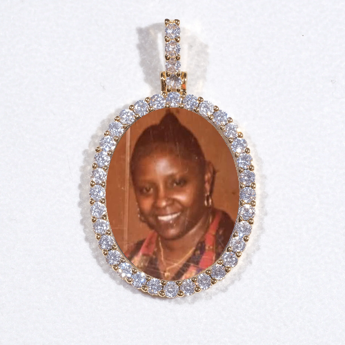 3D Oval Custom Picture Pendant