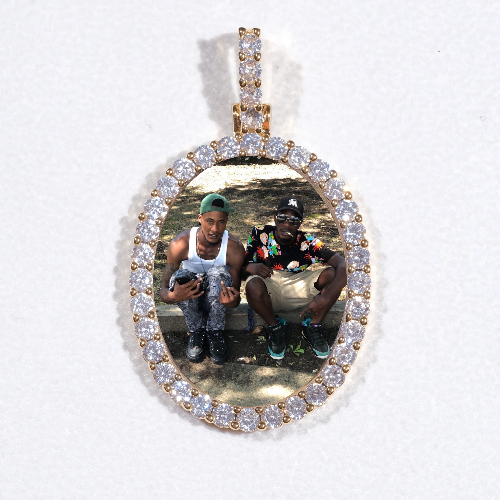 3D Oval Custom Picture Pendant
