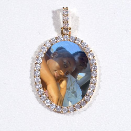 3D Oval Custom Picture Pendant