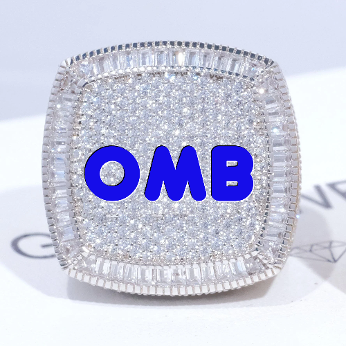 CUSTOM LETTER 3D ICED RING