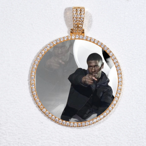 MEDIUM 3D CIRCLE CUSTOM PICTURE PENDANT