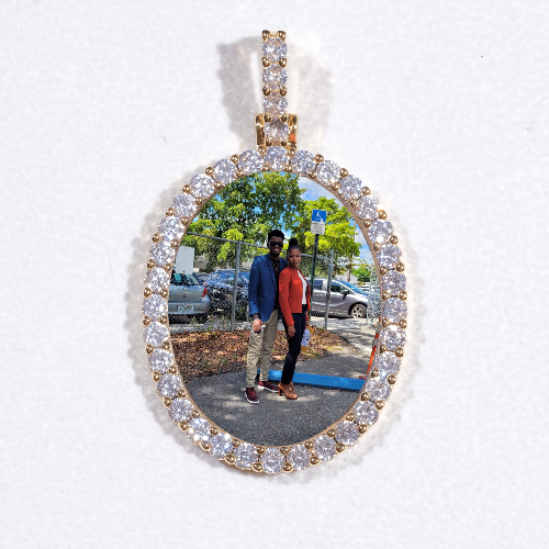 3D Oval Custom Picture Pendant