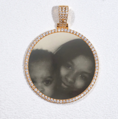 MEDIUM 3D CIRCLE CUSTOM PICTURE PENDANT