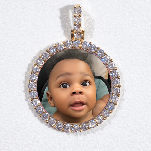 3D CIRCLE CUSTOM PICTURE PENDANT SMALL SIZE