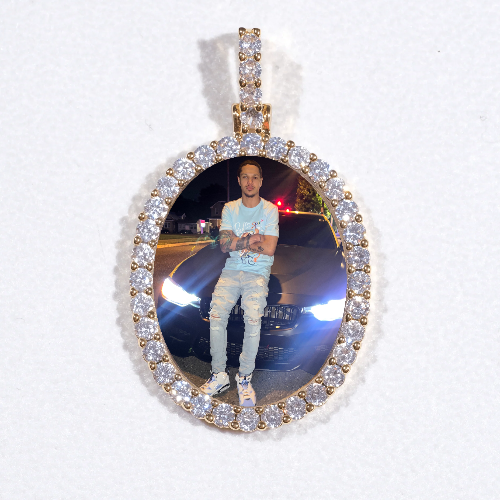 3D Oval Custom Picture Pendant