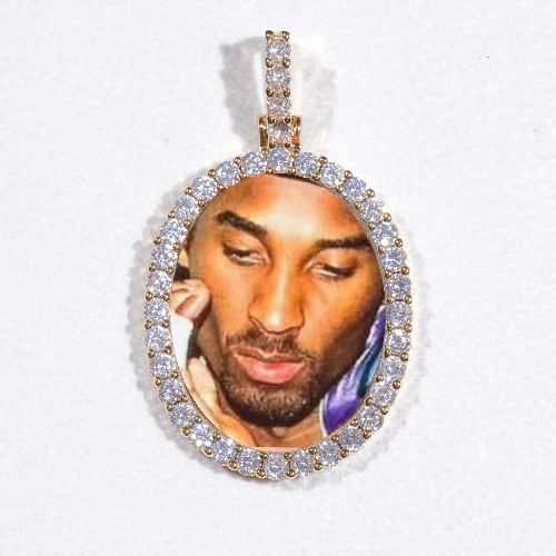 3D Oval Custom Picture Pendant