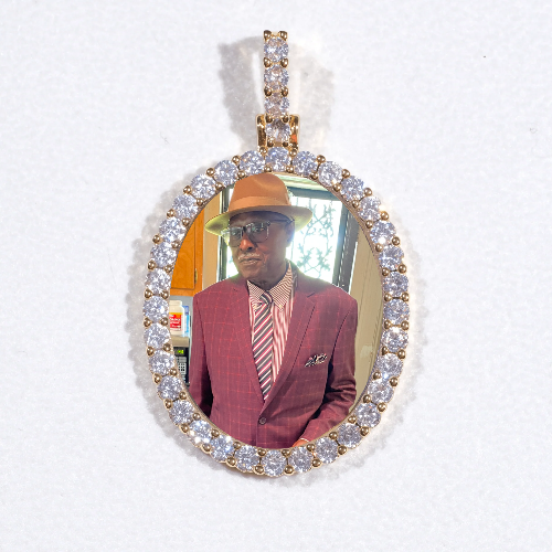 3D Oval Custom Picture Pendant