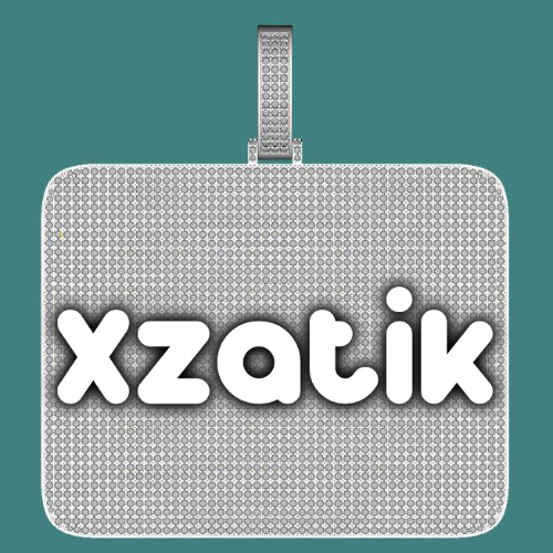 CUSTOM LETTER NECKLACE 3D BIG SQUARE