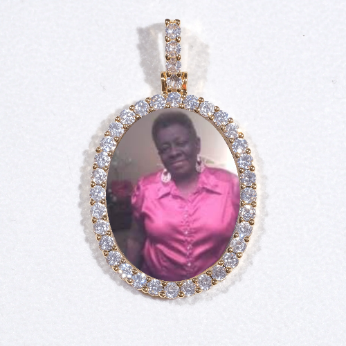 3D Oval Custom Picture Pendant