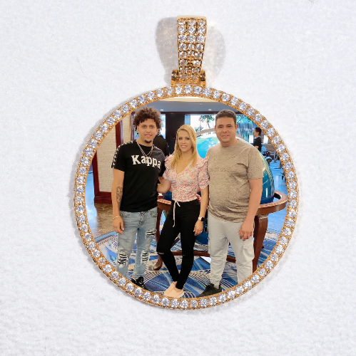 MEDIUM 3D CIRCLE CUSTOM PICTURE PENDANT