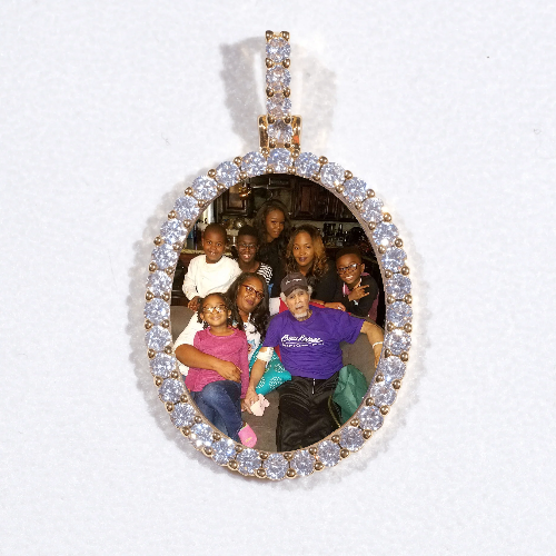 3D Oval Custom Picture Pendant
