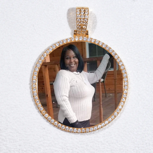 MEDIUM 3D CIRCLE CUSTOM PICTURE PENDANT