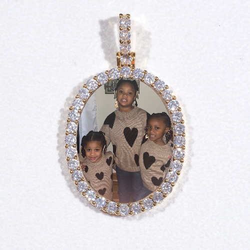 3D Oval Custom Picture Pendant