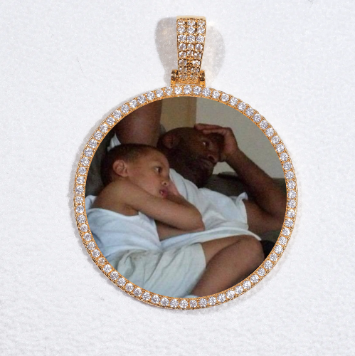 MEDIUM 3D CIRCLE CUSTOM PICTURE PENDANT