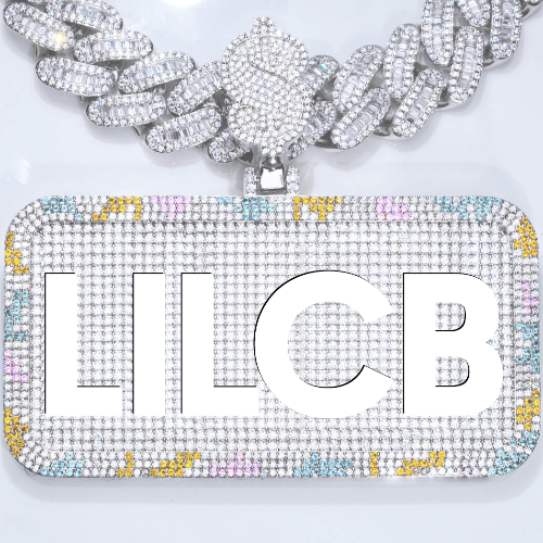 CUSTOM LETTER NECKLACE 3D COLORFUL SQUARE