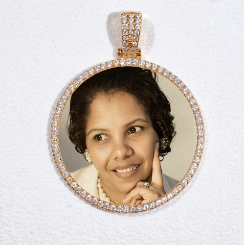 MEDIUM 3D CIRCLE CUSTOM PICTURE PENDANT