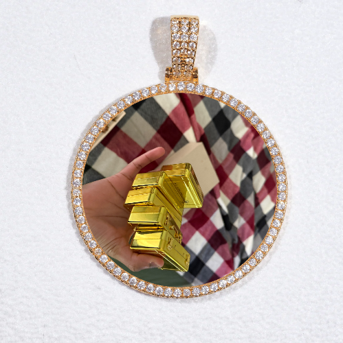 MEDIUM 3D CIRCLE CUSTOM PICTURE PENDANT