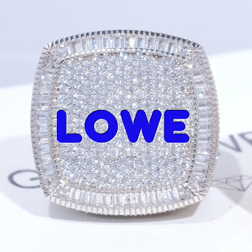 CUSTOM LETTER 3D ICED RING